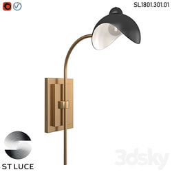 SL1801.301.01 Sconce ST Luce Antique Bronze/Black OM 