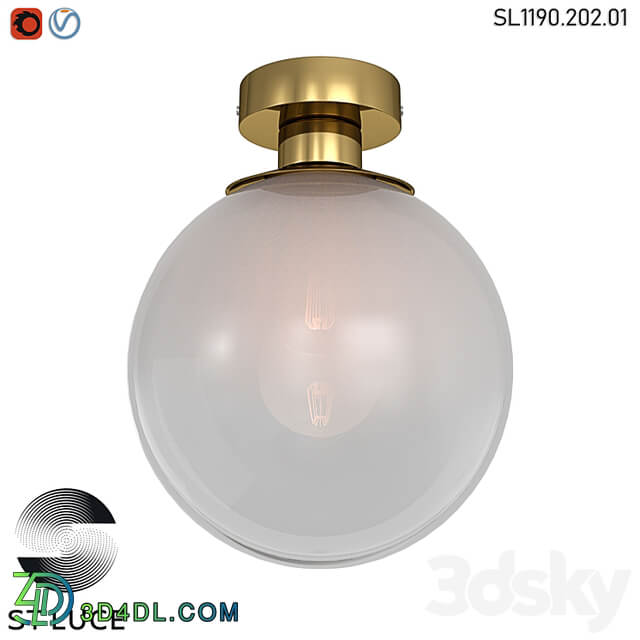 SL1190.202.01 Ceiling lamp ST Luce Golden/Transparent white OM