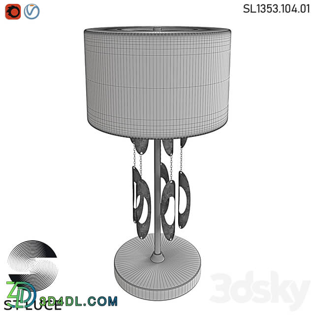 SL1353.104.01 Bedside lamp ST Luce Chrome/White OM