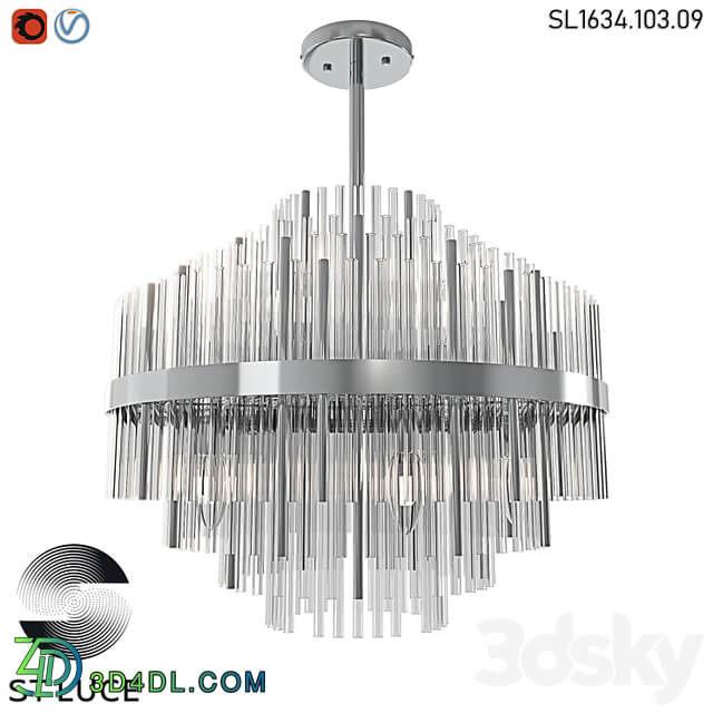 SL1634.103.09 Pendant chandelier ST Luce Chrome/Transparent OM