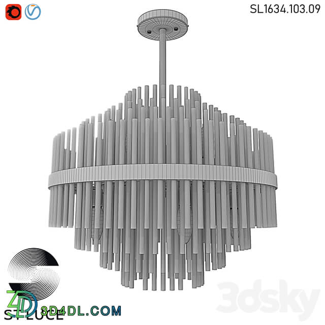 SL1634.103.09 Pendant chandelier ST Luce Chrome/Transparent OM