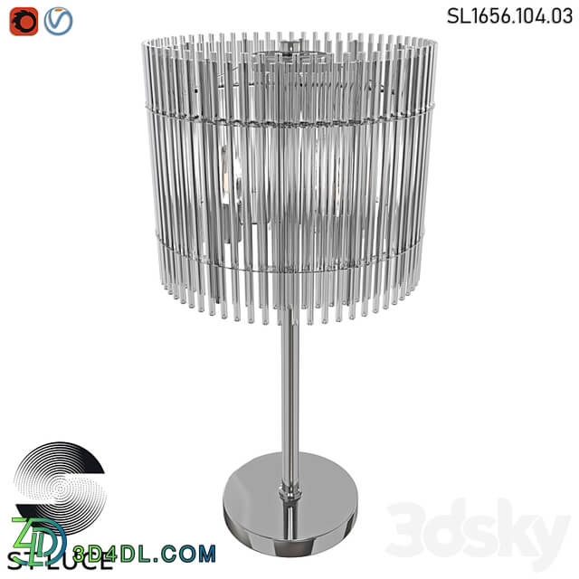 SL1656.104.03 Bedside lamp ST Luce Nickel/Clear OM