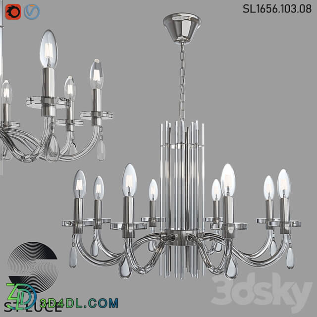 SL1656.103.08 Pendant chandelier ST Luce Nickel/Transparent OM