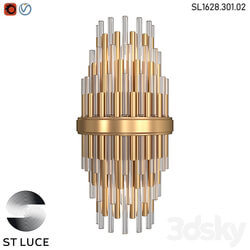 SL1628.301.02 Sconce ST Luce Brass/Clear OM 