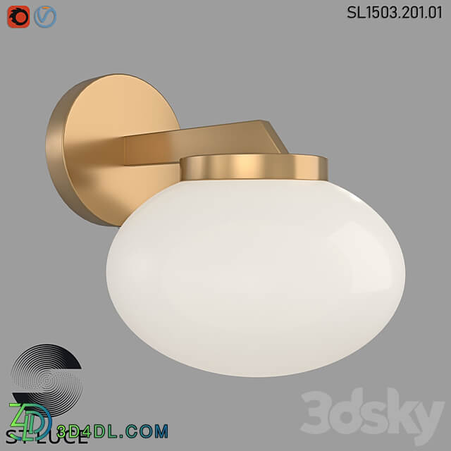 SL1503.201.01 Sconce ST Luce Gold/White OM