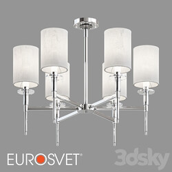 OM Classic chandelier with lampshades Eurosvet 60132/6 Brielle 