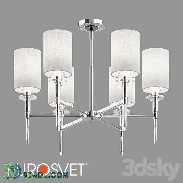 OM Classic chandelier with lampshades Eurosvet 60132/6 Brielle