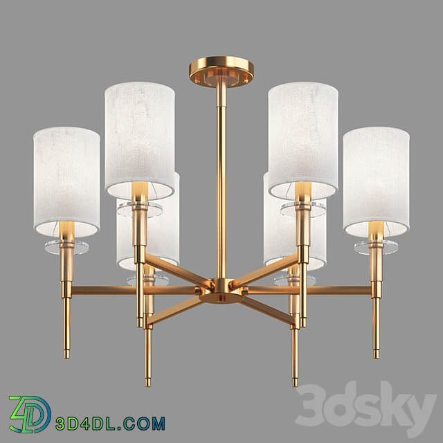 OM Classic chandelier with lampshades Eurosvet 60132/6 Brielle