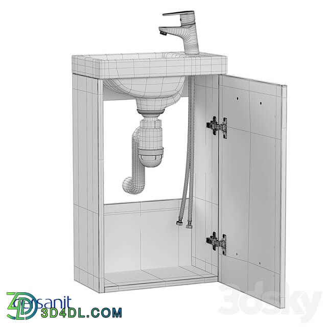 Cabinet set LARA 40, washbasin COMO 40, faucet CARI, A64228