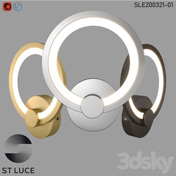 SLE200321 01 Sconce Gold/White OM 