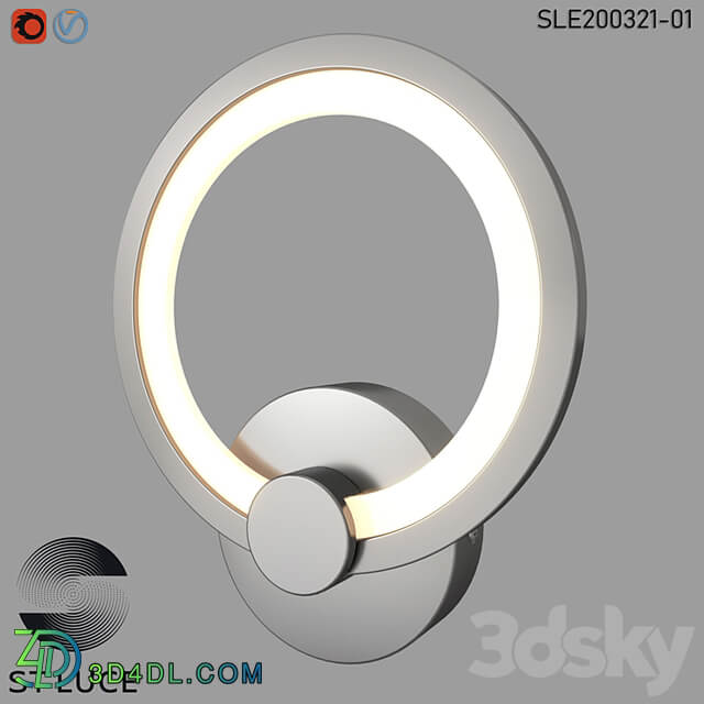 SLE200321 01 Sconce Gold/White OM