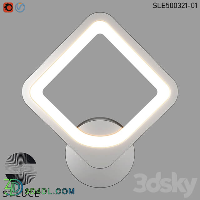 SLE500321 01 Gold/White/Black LED Wall Lamp OM