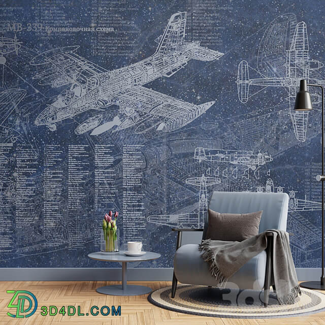 Wallpapers/Plane/Designer wallpapers/Panels/Photowall paper/Fresco