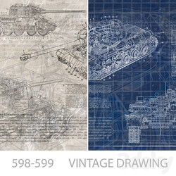 Wallpapers/Vintage drawing/Designer wallpaper/Panels/Photowall paper/Fresco 