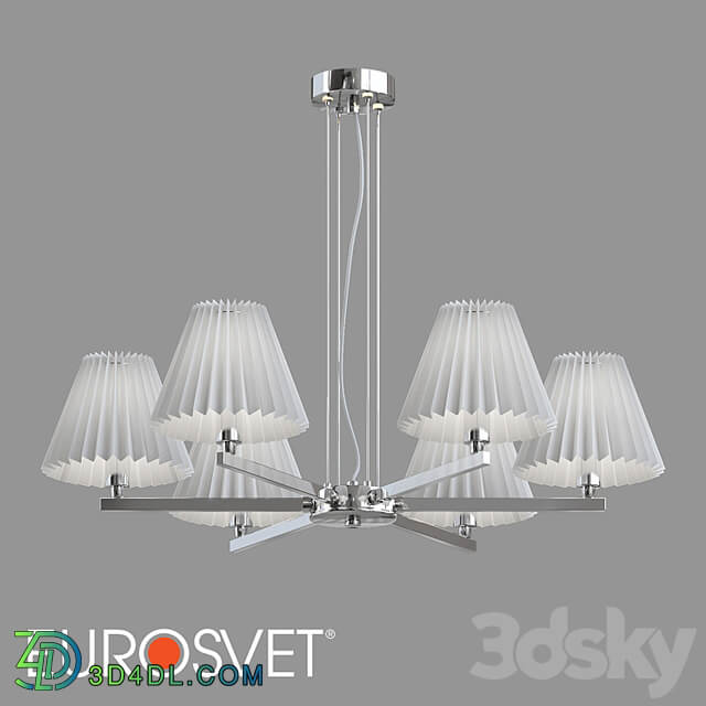 OM Pendant chandelier with lampshades Eurosvet 60136/6 Peony