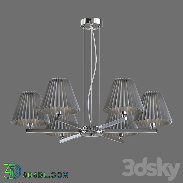 OM Pendant chandelier with lampshades Eurosvet 60136/6 Peony