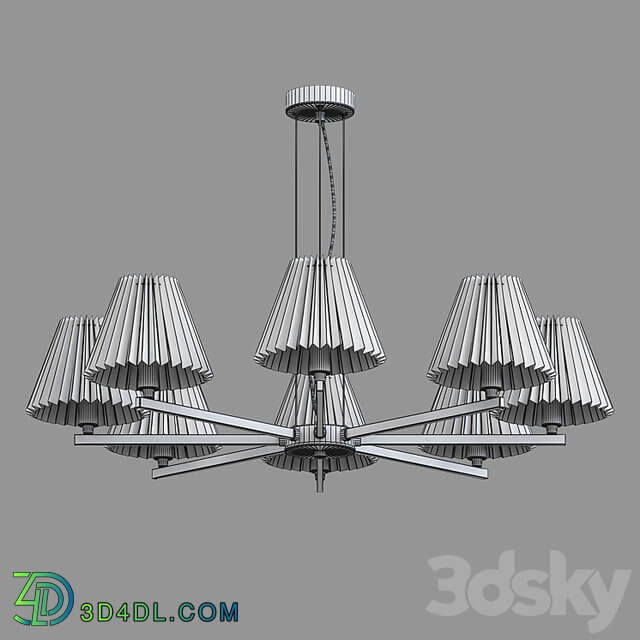 OM Pendant chandelier with lampshades Eurosvet 60136/8 Peony