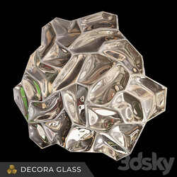 Glass mirror 3D panels. Collection "Ice" 