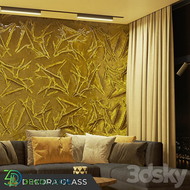 OM Glass 3D panels. Collection "Textile"