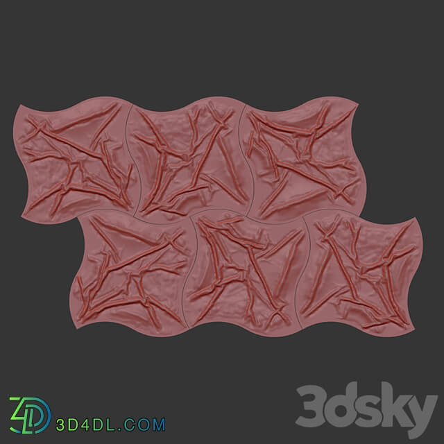 OM Glass 3D panels. Collection "Textile"