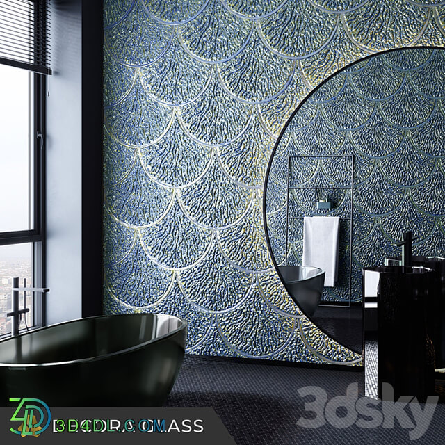 OM Glass 3D panels. Collection "Textile"