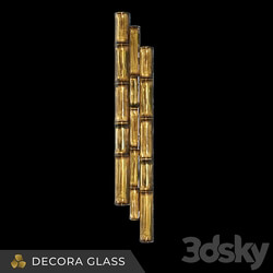 OM Glass 3D panels for surfaces and columns. Collection "Bamboo" 