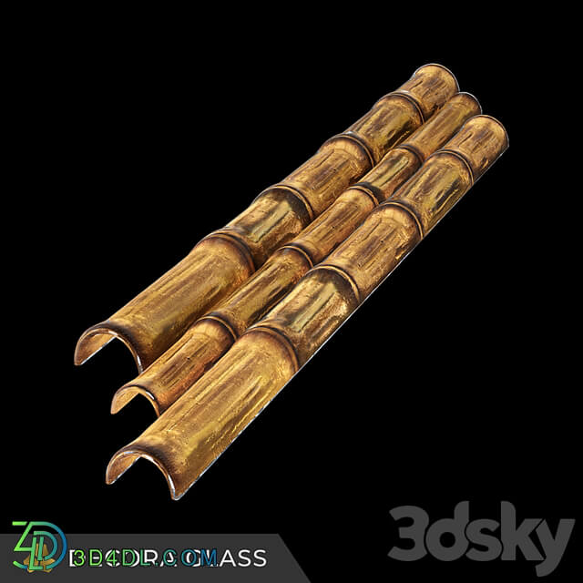 OM Glass 3D panels for surfaces and columns. Collection "Bamboo"