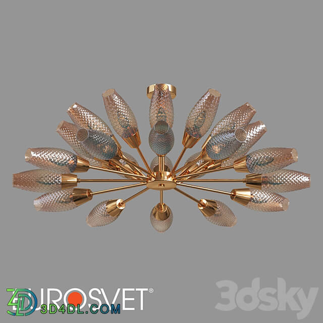 OM Ceiling chandelier with shades Eurosvet 60140/12 Thalia