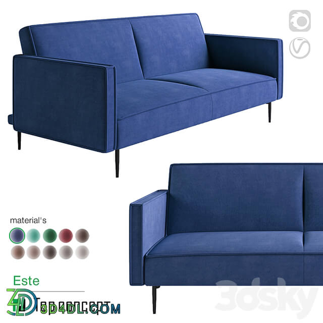 Este sofa bed triple, with armrests