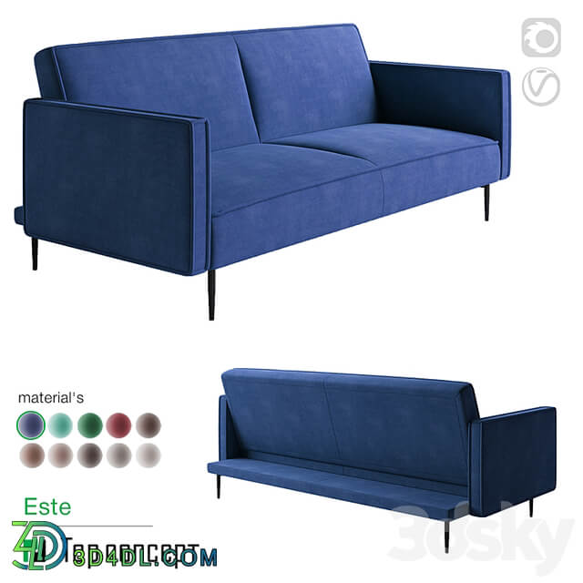 Este sofa bed triple, with armrests