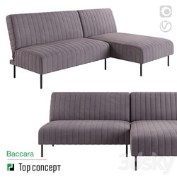 Baccara sofa bed with chaise longue 