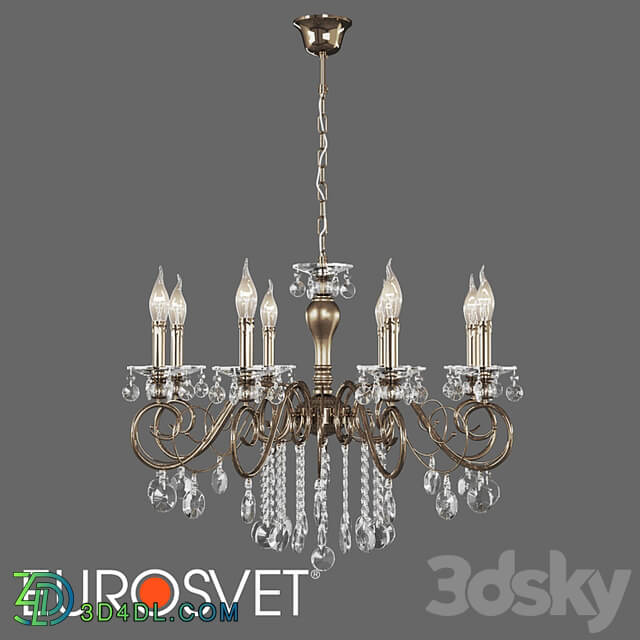 OM Pendant chandelier Eurosvet 10104/8 bronze Ravenna