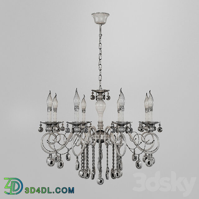 OM Pendant chandelier Eurosvet 10104/8 bronze Ravenna