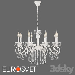 OM Pendant chandelier Eurosvet 10104/8 white Ravenna 
