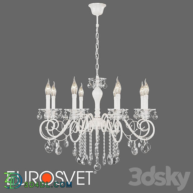 OM Pendant chandelier Eurosvet 10104/8 white Ravenna