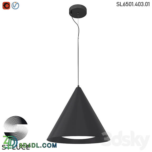 SL6501.403.01 Pendant lamp ST Luce Black LED OM