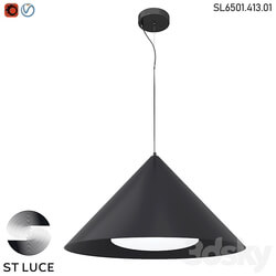 SL6501.413.01 Pendant lamp ST Luce Black LED OM 