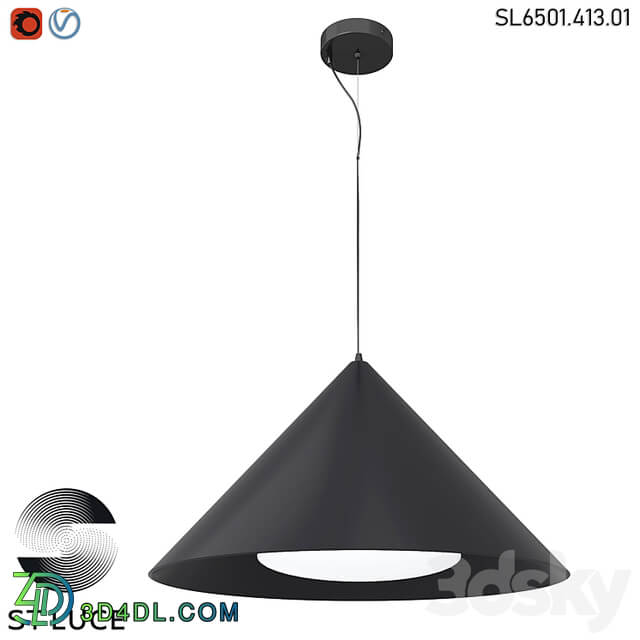 SL6501.413.01 Pendant lamp ST Luce Black LED OM