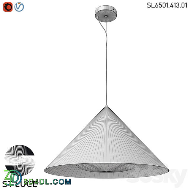 SL6501.413.01 Pendant lamp ST Luce Black LED OM