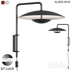 SL6502.401.01 Wall lamp ST Luce Black, White LED OM 