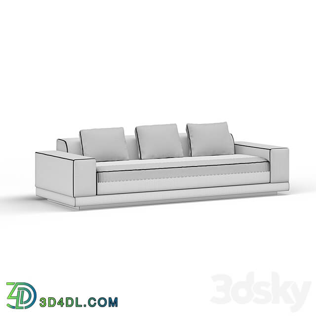 OM Maroon Slim Sofa