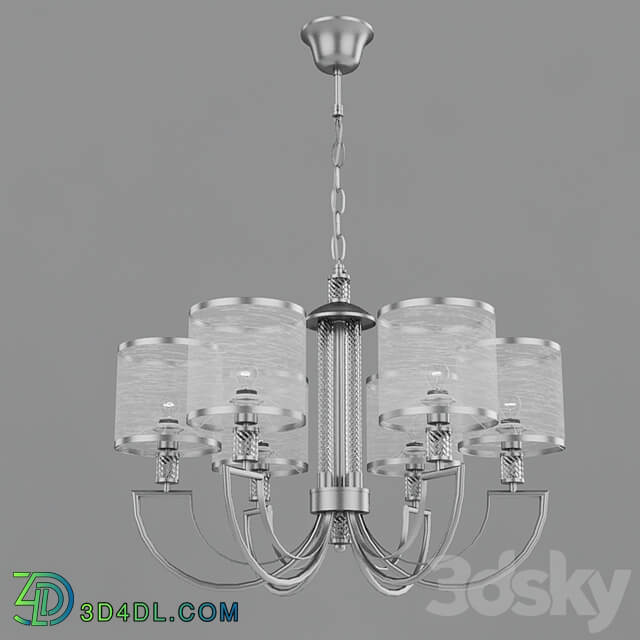 OM Pendant chandelier with lampshades Eurosvet 60099/6 Licata