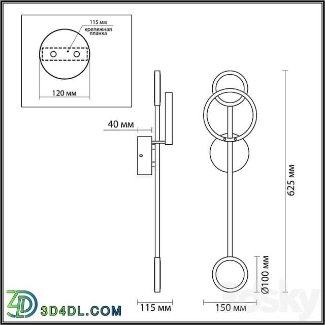 ODEON LIGHT 4321/16WL DENZEL