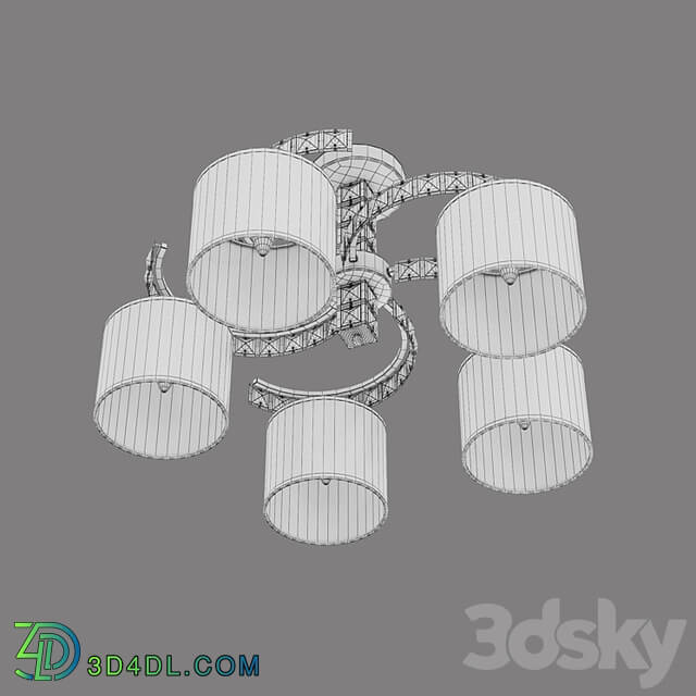 OM Ceiling chandelier with lampshades Eurosvet 60104/5 Salina