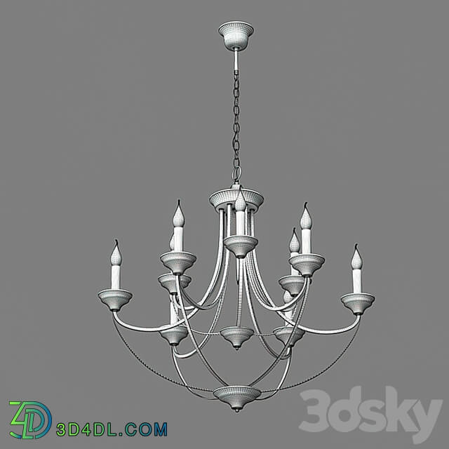 OM Hanging chandelier in loft style Eurosvet 60098/9 Lazzaro