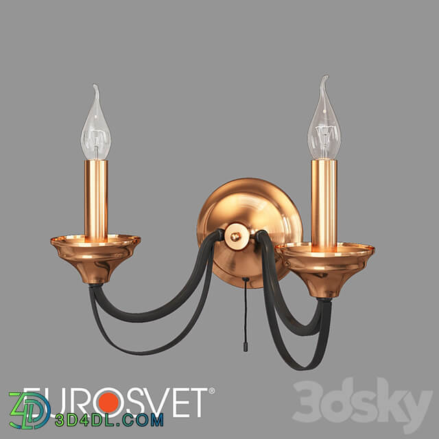 OM Wall lamp Eurosvet 60098/2 black/bronze Lazzaro