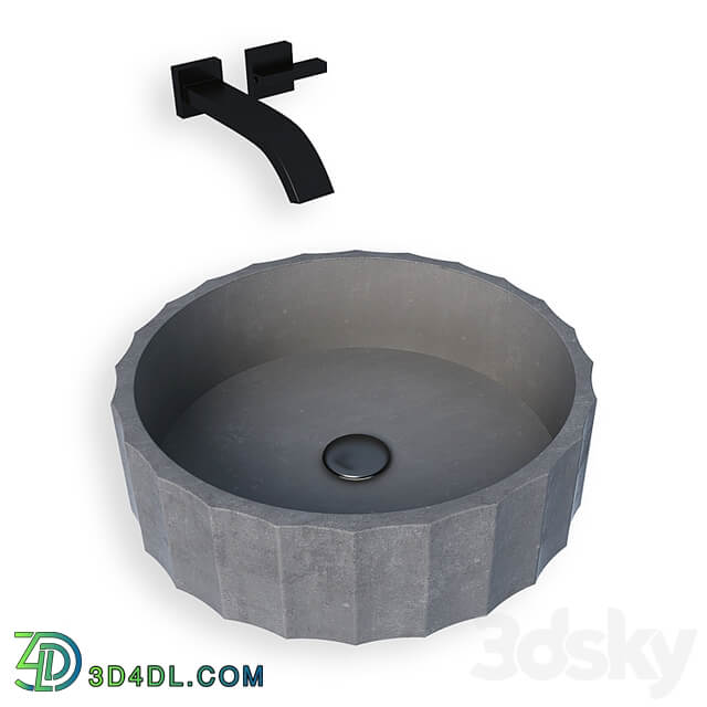 Concrete washbasin Lotos