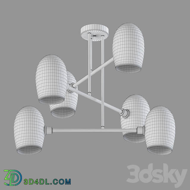 OM Ceiling chandelier in loft style Eurosvet 70141/6 Gardie