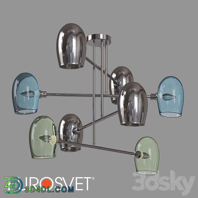 OM Ceiling chandelier in loft style Eurosvet 70141/8 Gardie