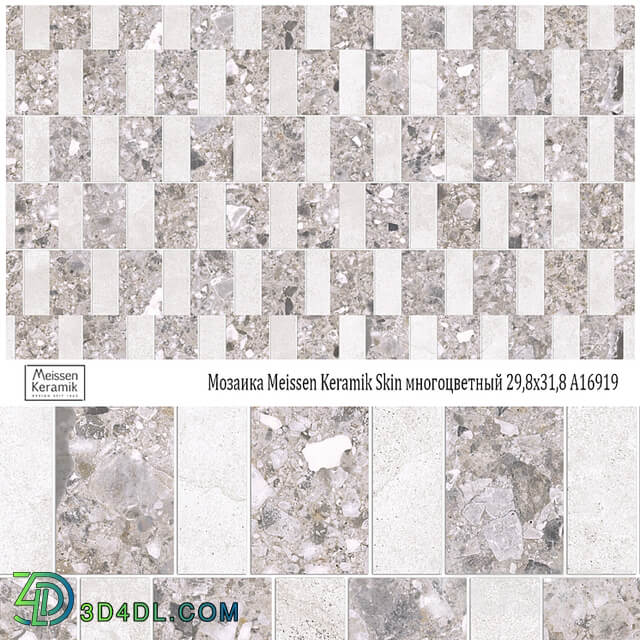 Mosaic Meissen Keramik Skin multicolor 29,8x31,8 A16919